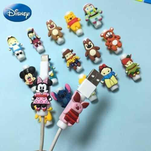 10pcs Disney USB Cable Protector Data Line Cord Protector Protective Case Cable Winder Cover For iPhone Android Charging Cable