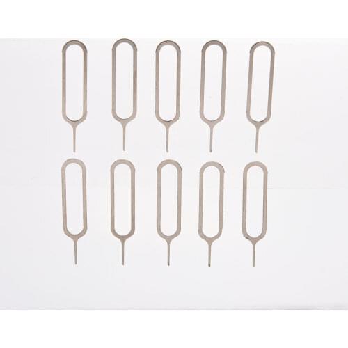 10pcs SIM Card Tray Removal Eject Pin Universal Sim Card Tray Pin Remover Eject Pin Needle Phone Tool For IPhone Samsung Huawei