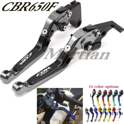 14 Colors CNC Adjustable Folding Extendable Motorcycle Brake Clutch Levers For Honda CBR650F/CB650F 2014 2015 2016