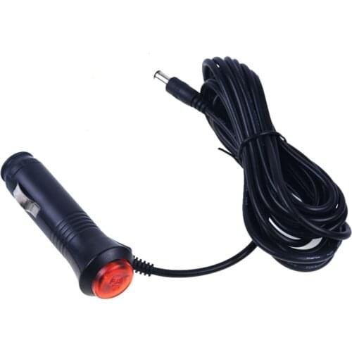 2 Meters Cable DC 5.5x 2.1mm Cigarette Lighter Socket Power Supply Adapter Car Charger