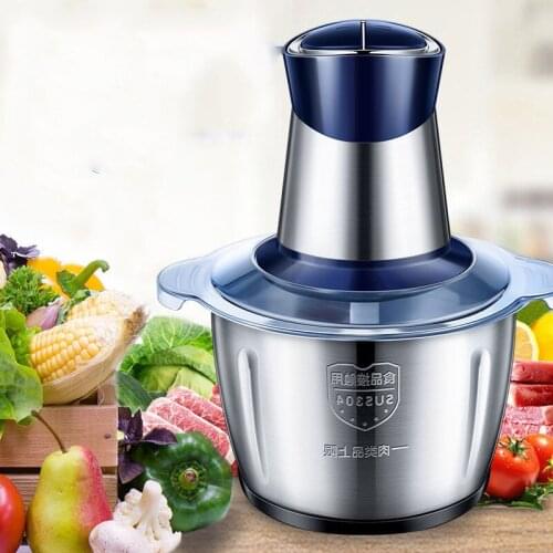 2 Speed Stainless Steel Meat Grinder Chopper Electric Automatic Mincing Machine Household Grinder Food Processor