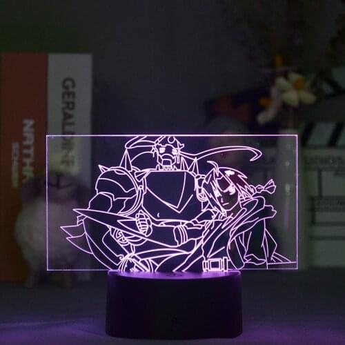 3d Lamp Anime Fullmetal Alchemist Edward Elric for Kids Bedroom Decor Night Light Birthday Gift Manga Cute Home Decor Table Lamp