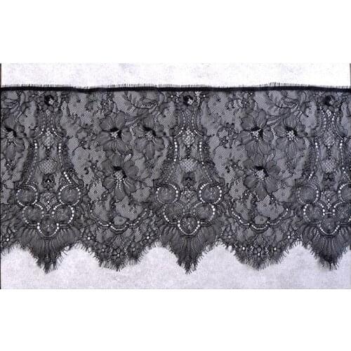 6meter/pack eyelash lace fabric accessories 24CM width DIY clothing skirt underwear decorative sewing fabric lace