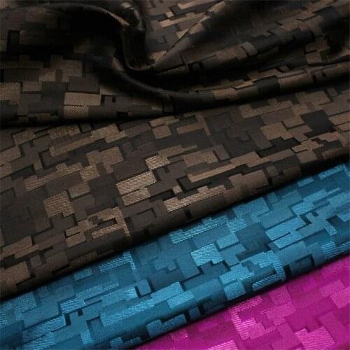 CF1010 Blue/Coffee/Rose Women/Mens Jackets Fabrics Chinese Style The geometry Jacquard Brocade Clothes Home Textile DIY Sewing