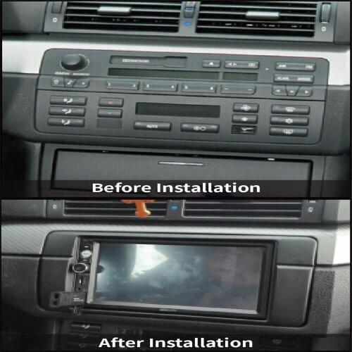 For BMW 3 Series E46 1998-05 Double Din Fascia Radio DVD Stereo Panel Trim Kit Refitting Installation Frame 180*105mm Opening
