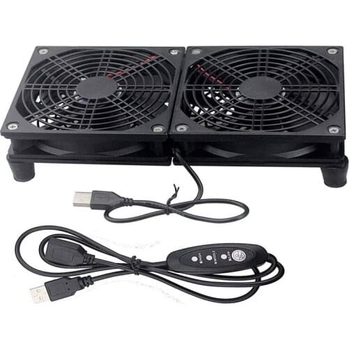 Dual Fan Ultra-Thin Cooling Fan USB Fan, Suitable for Cooling of Router TV Box Microcomputer and Other Electronic Devices