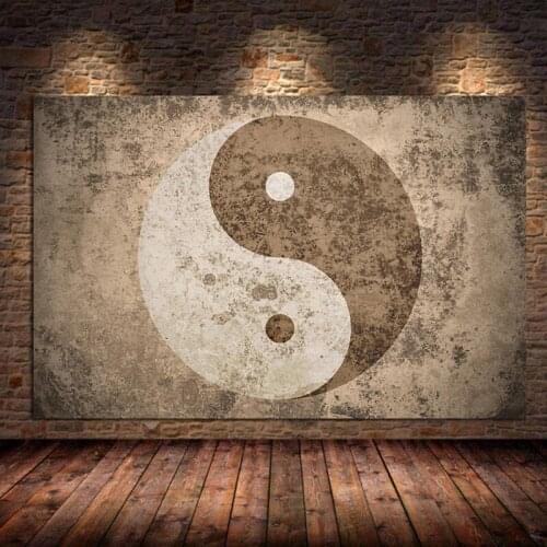 Yin Yang Symbol Canvas Printing Poster and Prints Zen Style Wall Art Picture for Living Room Bedroom Home Decor Cuadros Unframed