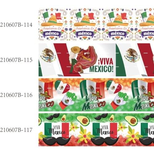 50 yards/lot) Newest listons 25mm 38mm Mexico VIVA printed grosgrain ribbon
