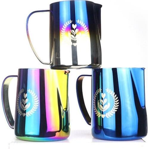 350ml/600ml Coffee Pots Pull Flower Cup Stainless Steel Milk frothing jug Coffee Pitcher Coffee Latte Milk Frothing Jug Pitcher