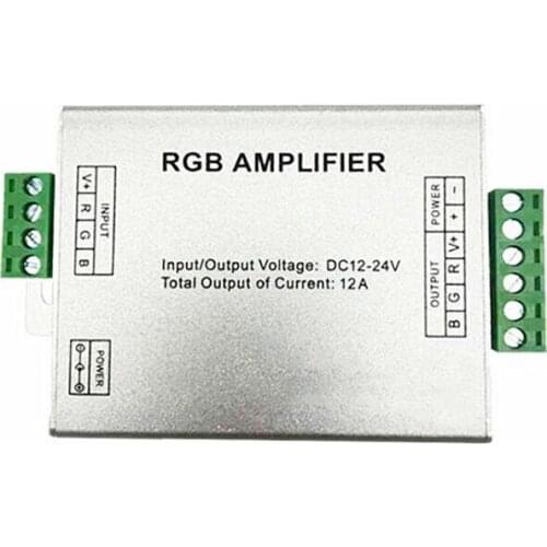 12A RGB Light Aluminum Amplifier Accepted PWM LED Lighting Suitable LED Strip Many Lines Application