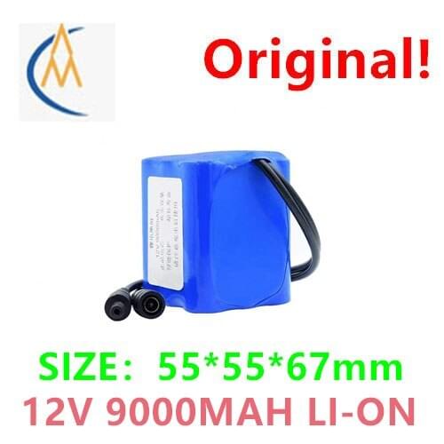 12V 9000mah large capacity lithium rechargeable battery DC head goes out for mountaineering camping backup Mobile