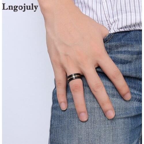 Trendy Tungsten 8MM Carbide Rings Wedding Bands For Men Wedding Party Jewelry Engagement Ring Tungsten Mens Color Stripe Ring