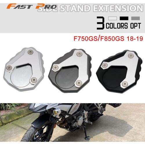 Motorcycle CNC Aluminum Kickstand Side Stand Enlarge Extension Pad For BMW F750GS F850GS F 750GS 850GS 750 850 GS 2018-2019