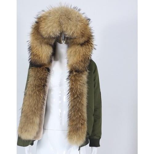 MENINA BONITA 2021 Men Bomber Parka Waterproof Winter Jacket Natural Real Raccoon Fox Fur Coat Collar Hooded Thick Streetwear