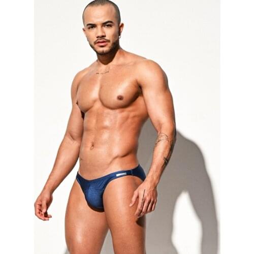 2021 Desmiit Swimwear Men Swimming Briefs Sexy Bikini Swimsuit Swim Wear Man Mens Swimming Trunks Gay Beach Surf Bathing Suit