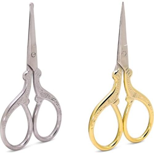 Stainless Steel Phoenix Scissors Embroidery Cross Stitch Thread Sewing Cutting Tools Pointed Round End Retro Scissors