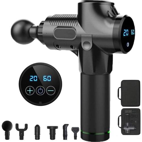 New LED Massage Gun Muscle Relaxation Massager Vibration Fascial Gun Fitness Equipment Noise Reduction Design for Male Female