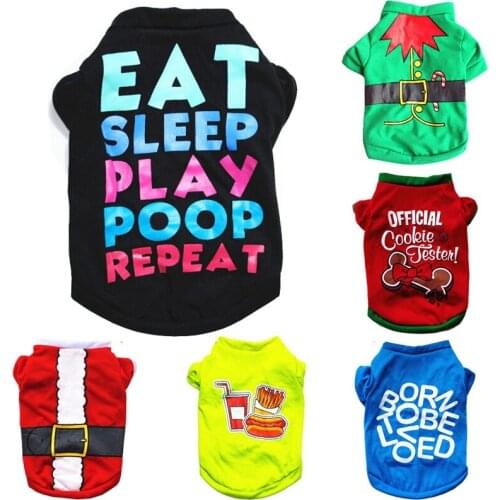 Yorkshire Terrier Clothes Cheap Dog Chihuahua Christmas Small Dog Clothes Dog Shirt York Terrier Costume Shirt New Year