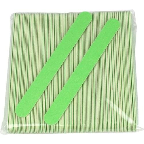 200pcs Professional Wooden Nail File 180/240 Straight Nail Sanding Nail Buffer Blocks Strong Sandpaper Grinding Manicure Tools