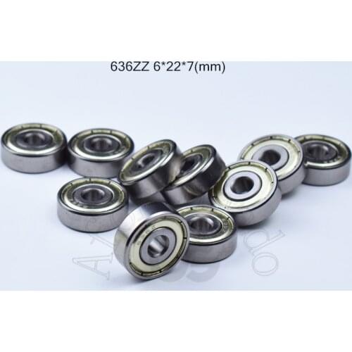 636zz 6*22*7(mm) 10pieces 636 bearing metal sealed ABEC-5 chrome steel bearings hardware