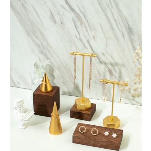 Metal Earrings Rings Display Holder Jewelry Display Rack Marble Display Stand Jewelry Display Series