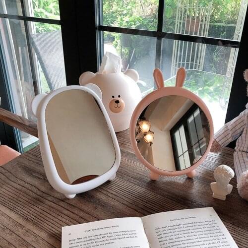 Portable Desktop Mirror Makeup Mirror Screen Vanity Mirror Single Mirror