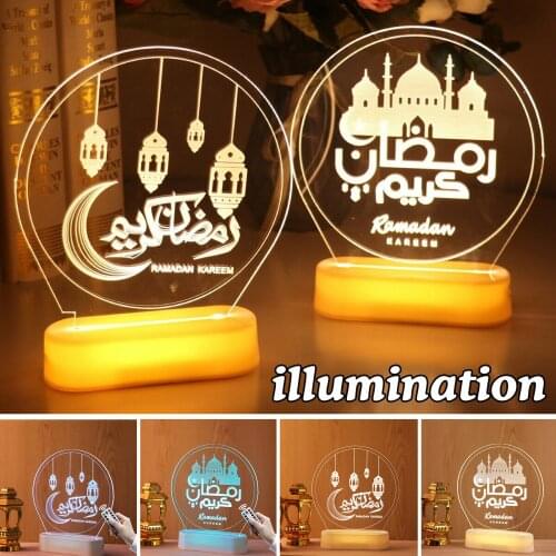 Remote Control Ramadan Themed Lamp Colorful Eid Lantern/Castle Scented Night Light Islam LED Table Ornament for Muslim J2Y