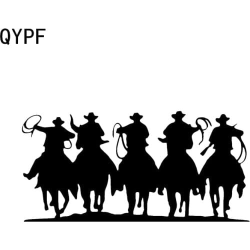 QYPF 15.5*7.6CM Equestrian Sport Decor Car Sticker Silhouette Vinyl Silhouette Accessories C16-0939