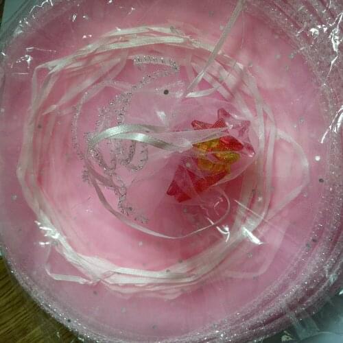 Diameter/26cm/35cm/40cm Pink Round Drawstring Bag birthday Gift Bag for jewelry Packaging display bags Organza bag envio gratis