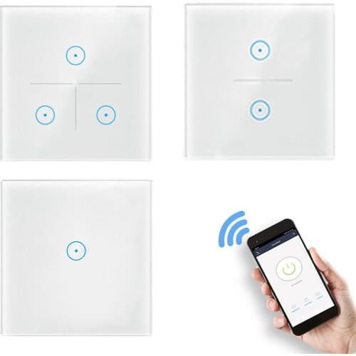Smart Switch Touch Switch EU/UK standard Alexa Voice Control Phone Remote Control Timing Wall Switch Graffiti Touch Wifi Switch