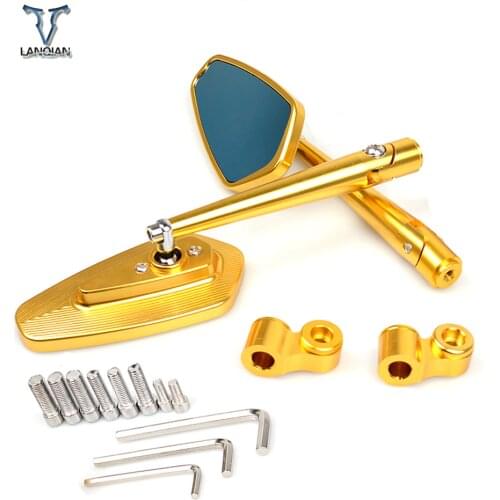 Universal 8mm 10mm Aluminum CNC Motorcycle Rearview Side Miror Moto Mirrors For Honda XADV 750 xadv750 ct1100 cb190r st 1300