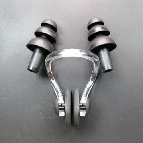 1 Set Waterproof Soft Silicone Swimming Set Nose Clip Ear Plug Earplug Protection