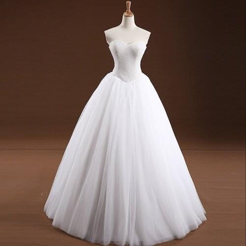 Custom Made Full Beading Pearls Wedding Dresses Vestido De Casamento Off The Shoulder Lace Up Bridal Gowns China Trouwjurk