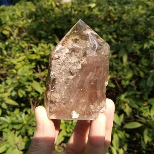 Top Quality Rutilated Quartz DT Point, Polished Rutilated Quartz Double Terminated Point, Bronze Rutilated Crystal Wand