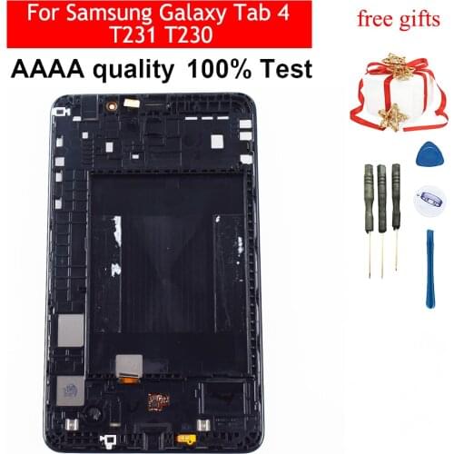 For Samsung Galaxy Tab 4 7.0 T231 SM-T231 T230 LCD Display Touch Screen Digitizer Assembly Frame For Samsung Galaxy T230 Display
