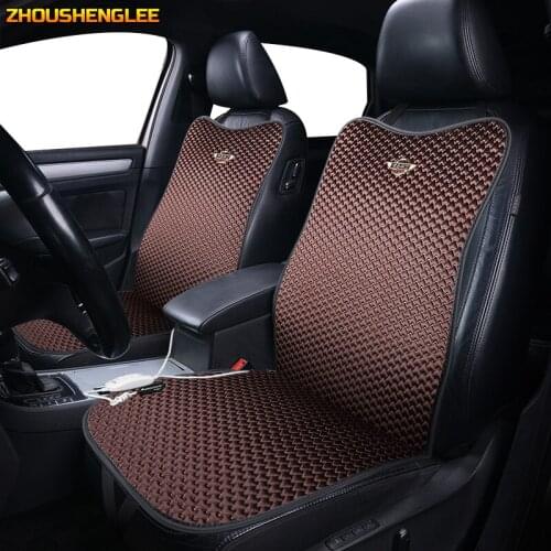ZHOUSHENGLEE 12V Heated car seat cover for Ssangyong all model Actyon Kyron Tivolan Rexton korando winter cushions car seats