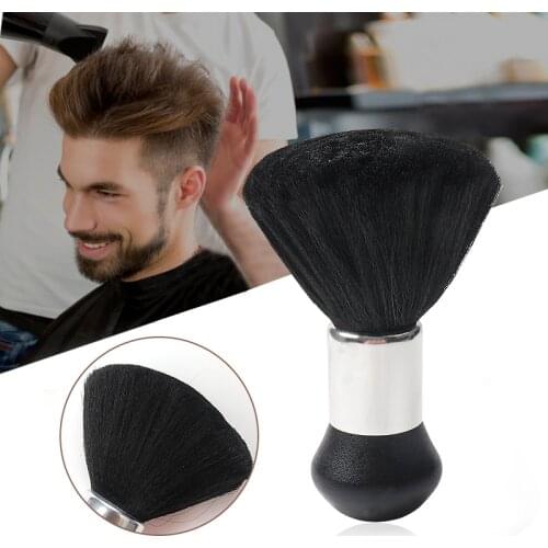 1Pcs Neck Face Duster Beard Brushes Soft Black Barber Hair Cleaning Hair brush Salon Cutting Hairdressing Styling Makeup Tools