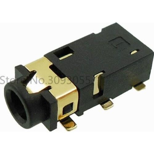 10PCS PJ-242 2.5MM Headphone jack socket female connector for Audio video 3+3 SMD 6P Good quality