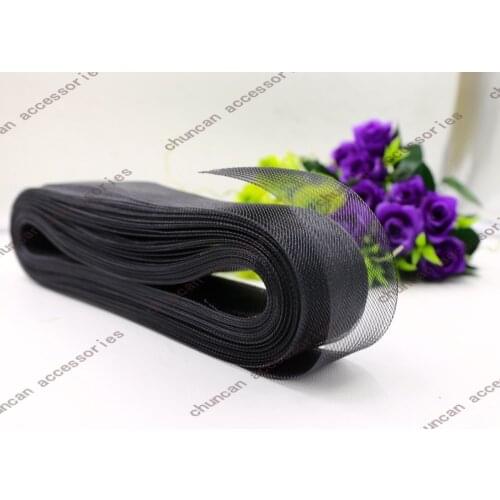 3"(7.5cm)Flat Plain Crin horse braid netting mesh ribbon hat Braid fabric for crafts,Women diy hat accessories 50 yard