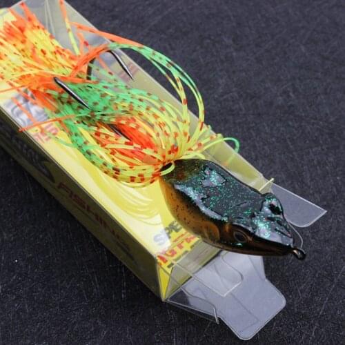 5pcs 5 Colors 4cm 5g 2 hook Bionic Frog Fishing Lures Hard Fish Wobbler Artificial Fishing Crank Bait Lures Shallowater