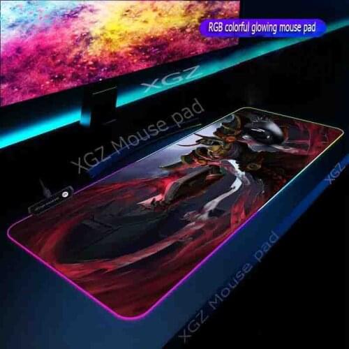 Mairuigee Anime Demon Warrior Custom Large RGB Luminous Mouse Pad Black Locking Edge Computer Desk Mat Rubber Anti-slip Xxl