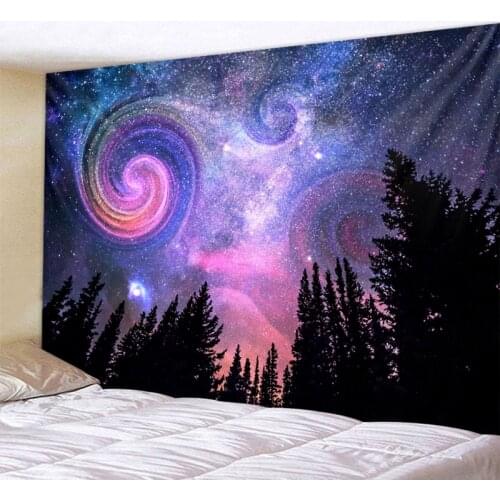 Forest color psychedelic sky home decoration tapestries