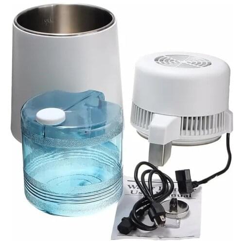 Pure Water Distiller 4L Dental Distilled Water Machine Filter Stainless Steel Electric Distillation Purifier Jug 110V 220V