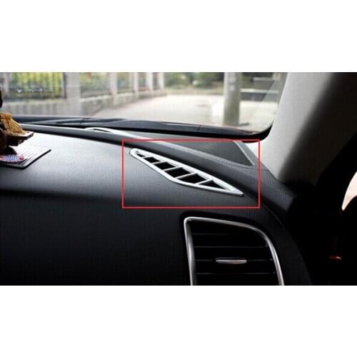 For Mazda 6 Atenza 2013-2015 ABS Chrome Upper Air Condition Vent Outlet Cover Matt Interior Mouldings Trim 2pcs