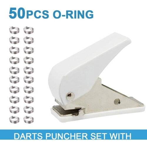 Dart Flights Puncher/PET Flights Punch+50pcs Metal Spring O Rings Dart Flight Punch Dart Wing Hole Puncher Dart Accessories Kit