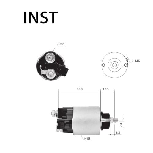 ELECTROMAGNETIC SWTICH SOLENOID FOR 12V 1.0KW 153400-3750 1739A 2280008350 2280008360 2280008540 2280008550
