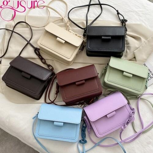 Gusure High Quality Women Handbag Luxury Messenger Bag Soft PU Leather Shoulder Bag Fashion Ladies Crossbody Bags Female Bolsas