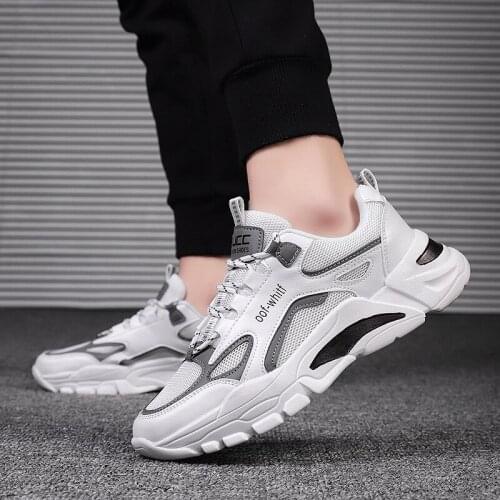 Spring and Autumn New Mens Casual Shoes Trendy Fashion Wild Sneakers Thick-soled Wear-resistant Increased Mens Shoes