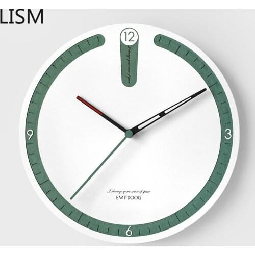Wall Art Decor Decorative Items for Home Nordic Style Clock Round Wall Clock Quartz Silent Living Room Modern Design Reloj Pared