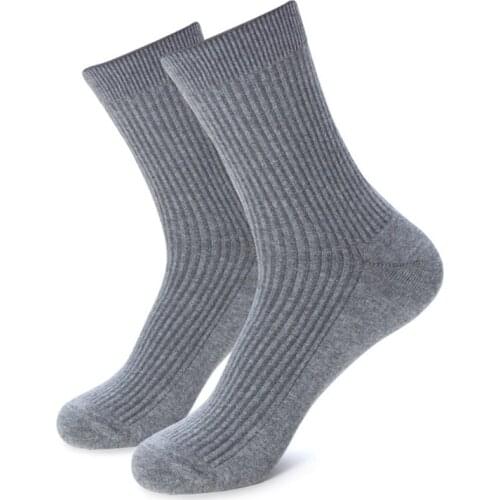 Plus Large Big Size 48,49,50,51,52,53 Casual Men Winter Socks EU 39-44 Mens Dress Socks 6 Pairs Solid Cotton Business Crew Socks